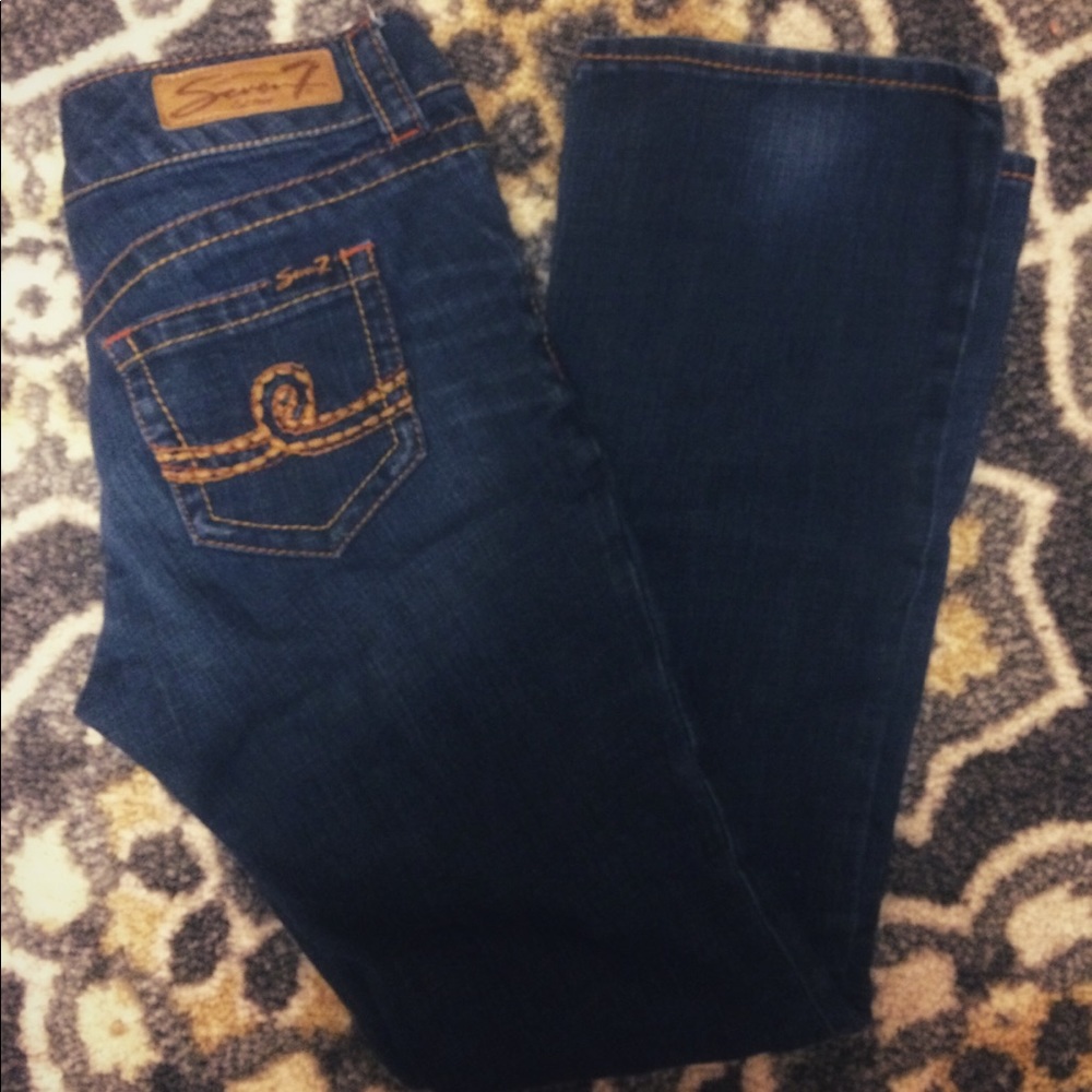 Seven7 bootcut jeans size 4 medium wash